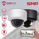 Anpviz 5MP IP 摄像机 户外 POE 半球 海康威视兼容 监控摄像头 H.265 适用于 NVR 单向音频 IP66 红外 30m Danale APP