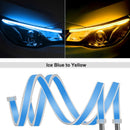 ANMINGPU 1pair Sequential DRL LED Strip Turn Signal Light Yellow Bright Flexible Drl Led Daytime Running Light for Car Headlight