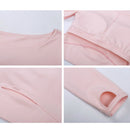 Nepoagym WIND Women Long Sleeve Cropped Top with Padded Bra Soft Yoga Top Comfortable Gym Workout Shirts