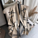 Warm Winter Scarf Cashmere Women Pashmina Design Print Shawls Wrap Female Thick Blanket Soft Bufanda Stoles 2022 Fashion