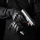 Touch Screen Tactical Rubber Hard Knuckle Full Finger Gloves Military Army Paintball Airsoft Bicycle Combat PU Leather Glove Men