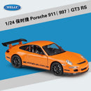 威利 1:24 仿真合金汽车 保时捷 911 GT3 RS 模型车 合金跑车 金属玩具赛车 儿童礼物