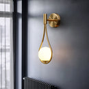 Nordic Modern Wall Lamp Glass Lampshade Bedside Brass Metal Bedroom Deco Light For Bedside Reading Stairs Corridor Lighting