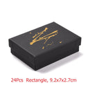 Square/Rectangle Jewelry Organizer Box For Earrings Necklace Bracelet Display Gift Box Holder Packaging Cardboard Boxes Black