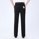 Summer Men Business Thin Silk Pants 29-56 Male Big Size Formal Classic Black Breathable Office Baggy Suit Trousers For Mens