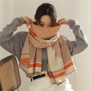 Warm Winter Scarf Cashmere Women Pashmina Design Print Shawls Wrap Female Thick Blanket Soft Bufanda Stoles 2022 Fashion