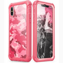适用于 iPhone X Xs 手机壳 5.8 英寸 原装 i-Blason Ares 系列 全身防摔透明边框手机壳 带内置屏幕保护膜