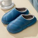 Waterproof Indoor Slippers Women Men Winter Home Floor Shoes Warm Plush Removable Insole Lovers Kitchen Working Slipper SH472