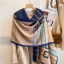 Warm Winter Scarf Cashmere Women Pashmina Design Print Shawls Wrap Female Thick Blanket Soft Bufanda Stoles 2022 Fashion