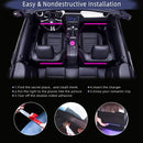 NLpearl APP Car Interior Ambient Light Neon LED Strip Foot Light with USB Wireless Remote Music Auto Atmosphere Decorative Lamp