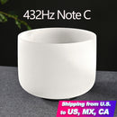 CVNC 12英寸磨砂石英水晶颂钵，用于声音疗愈能量平衡，附赠O形圈和槌
