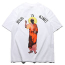 Kanye West Kids See Ghosts Oversize Men T Shirt Tour Commemorative Printed Retro Loose Harajuku Crew Neck Short Sleeve T-shirt