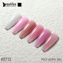 Beautilux Poly Acryl Gel Kit 15gx6pcs Quick Extension Nail Enhancement Semi Permanent French Nails Art DIY Building Manicure Set