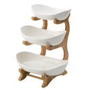 2021 Living Room Home Three-layer Plastic Fruit Plate Snack Dish Creative Modern Dried Fruit Bowl Basket Candy Cake Stand