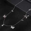 Bohemian Girl Cute Butterfly Rhinestone Letter Necklace Girl Necklace for Women BABY HONEY ANGEL Short Trend New Jewelry Gift