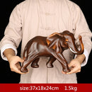 Feng Shui Elegant Elephant Resin Statue Lucky Wealth Figurine Crafts Ornaments Gift for Home Office Desktop Decoration