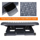 Adjustable Height Foot Rest Stool Ergonomic Comfortable Under Desk Home Office Massage Relaxation Foot Stool Feet Support Relax