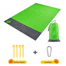 2x2.1m Waterproof Pocket Beach Blanket Folding Camping Mat Mattress Portable Lightweight Mat Outdoor Picnic Mat Sand Beach Mat
