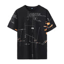 HIO HOP LOOSE 男士T恤休闲印花2022夏季短袖黑白T恤加大码L-6XL 7XL 8XL 9XL