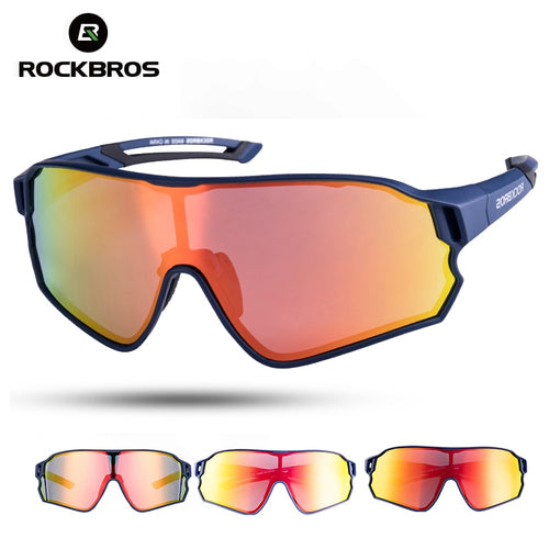 ROCKBROS 骑行眼镜 山地车公路自行车偏光太阳镜 防紫外线UV400 超轻男女通用自行车眼镜 运动装备