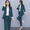 2021 Autumn New Suit Jacket Suspender Pants Three-piece Women&