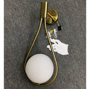 Nordic Modern Wall Lamp Glass Lampshade Bedside Brass Metal Bedroom Deco Light For Bedside Reading Stairs Corridor Lighting