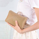 Ladies Evening Party Clutch Bag Evening Clutch Handbag Chain Women Wallet Purse for Cellphone Lipstick Wedding Clutch Silver