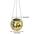 Retro Disco Ball Planter Basket Round Mirror Hanging Pot flower pot Wall Planter Pot Hangin Vase Desktop Decoration Balcony Vase