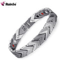 Rainso Health Care Magnetic Bracelet For Women Stainless Steel Bio Energy Bangle Bracelets Viking On Hand Fashion Girl Jewelry