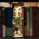 Cutebee DIY Book Nook Miniatures Shelf Insert Bookend Dollhouse Model Roombox Building Kit Wooden Bookshelf Toys Gifts 3D House