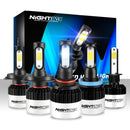 NIGHTEYE 超亮汽车大灯 H7 LED H4 LED H8/H9/H11 HB3/9005 HB4/9006 汽车灯泡 72W 9000LM 汽车前照灯 6500K