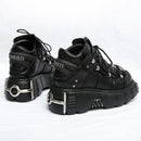 2020 Punk Style Women Sneakers Lace-up 6CM Platform Shoes Woman Creepers Female Casual Flats Metal Decor Tenis Feminino