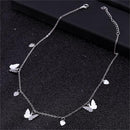 Bohemian Girl Cute Butterfly Rhinestone Letter Necklace Girl Necklace for Women BABY HONEY ANGEL Short Trend New Jewelry Gift