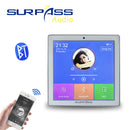 Smart Home Audio 2/4 Channel Wireless Bluetooth Mini Amplifier 4'' Touch Screen FM Radio AUX TF Card Function In Wall Amplifier