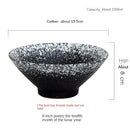 Japanese creative tableware set, commercial bamboo hat ceramic bowl, household large ramen, rice, noodles, soup bowl