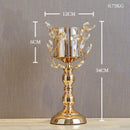 Golden Candle Holder Metal Candlestick Festival Wedding Dining Table Decoration Candle Accessory Desktop Candlesticks Home Decor