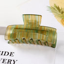 Fashion Leopard Print Hair Claws Geometric Hair Clamp Grab Hair Styling Hair Clips for Women Girls Hairpin Hair Accessories