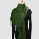 2022 Winter Scarf Solid Thick Women Cashmere Scarves Neck Head Warm Hijabs Pashmina Lady Shawls And Wraps Bandana Tassel