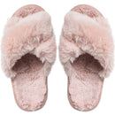 2022 Winter New Women Slipper Soft Rabbit Fur Cross Upper 3cm Heel Platform Fur Warm Indoor Ladies Open Toe Fluffy Home Slippers