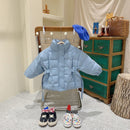 时尚婴幼儿棉袄 男孩女孩冬季儿童外套 腰带保暖加厚外衣 婴儿服装 2-10岁