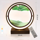 LED艺术减压流沙画沙漏摆件 360度旋转独特装饰沙画