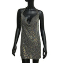 The Vesper | Rhinestone-Crystal Halter Mini Dress — Deep V Backless