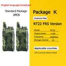 RETEVIS 2件迷你对讲机PMR 446便携式双向无线电ht PTT对讲机RT622便携式电台，适用于狩猎咖啡厅RT22