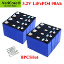 8pcs 3.2v 102Ah 105Ah Grade A Lifepo4 Battery Lithium Iron Phosphate for 12v Campers Golf Cart Off-Road Off-grid Solar Wind