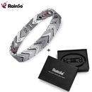 Rainso Health Care Magnetic Bracelet For Women Stainless Steel Bio Energy Bangle Bracelets Viking On Hand Fashion Girl Jewelry