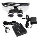 Dental Loupes Dental Magnifier Dental Lab Medical Loupes Magnification Binocular 2.5/3.5x420 Headlight Headlamp 5W Set Metal Box
