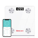 Sinocare Smart Body Fat Composition Scale Bathroom Scale Test 12 Body Date Mass BMI Health Weight Scale LED Display Bluetooth