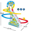 Climbing Stairs Track Toys Cartoon Penguin Dinosaur Dog Duck For Children Electronic Music Kids Funny Boys Girls Birthday Gift