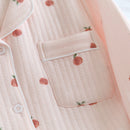 Japanese new style autumn and winter long-sleeved trousers, pure cotton air cotton, warm ladies pajamas, home service sleepwear