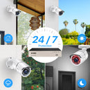 ZOSI家用安防系统 H.265+ 8路DVR 4/8颗2.0MP 1080p夜视户外防水监控摄像机套装